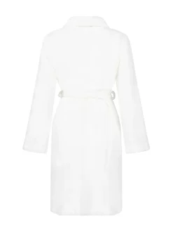Hunkemoller Short Flannel Fleece Embossed Dot White Robe