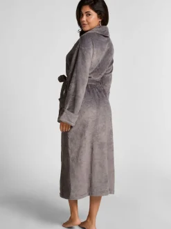 Hunkemoller Soft Fleece Grey Bathrobe