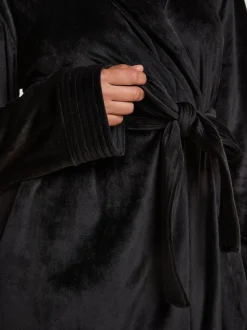 Hunkemoller Velours short Black Bath Robe