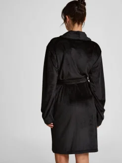 Hunkemoller Velours short Black Bath Robe