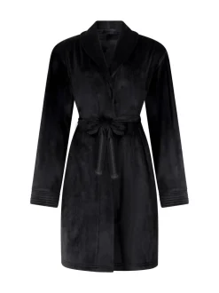 Hunkemoller Velours short Black Bath Robe