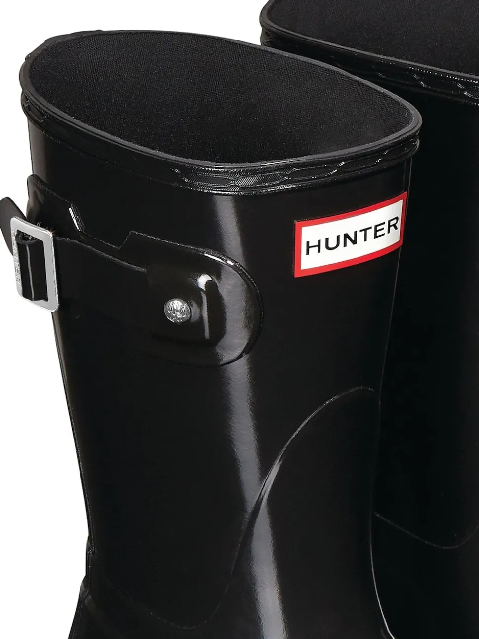 Hunter Womens Original Short Gloss Black Wellies