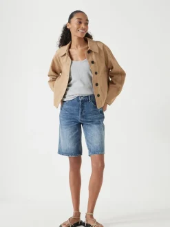 Hush Boyfriend Long Denim 100% Cotton Shorts