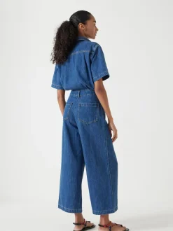 Hush Evelyn Short Sleeve Denim Jumpsuit