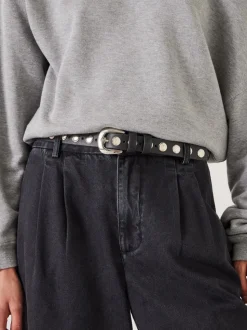 Hush Seren leren riem met studs