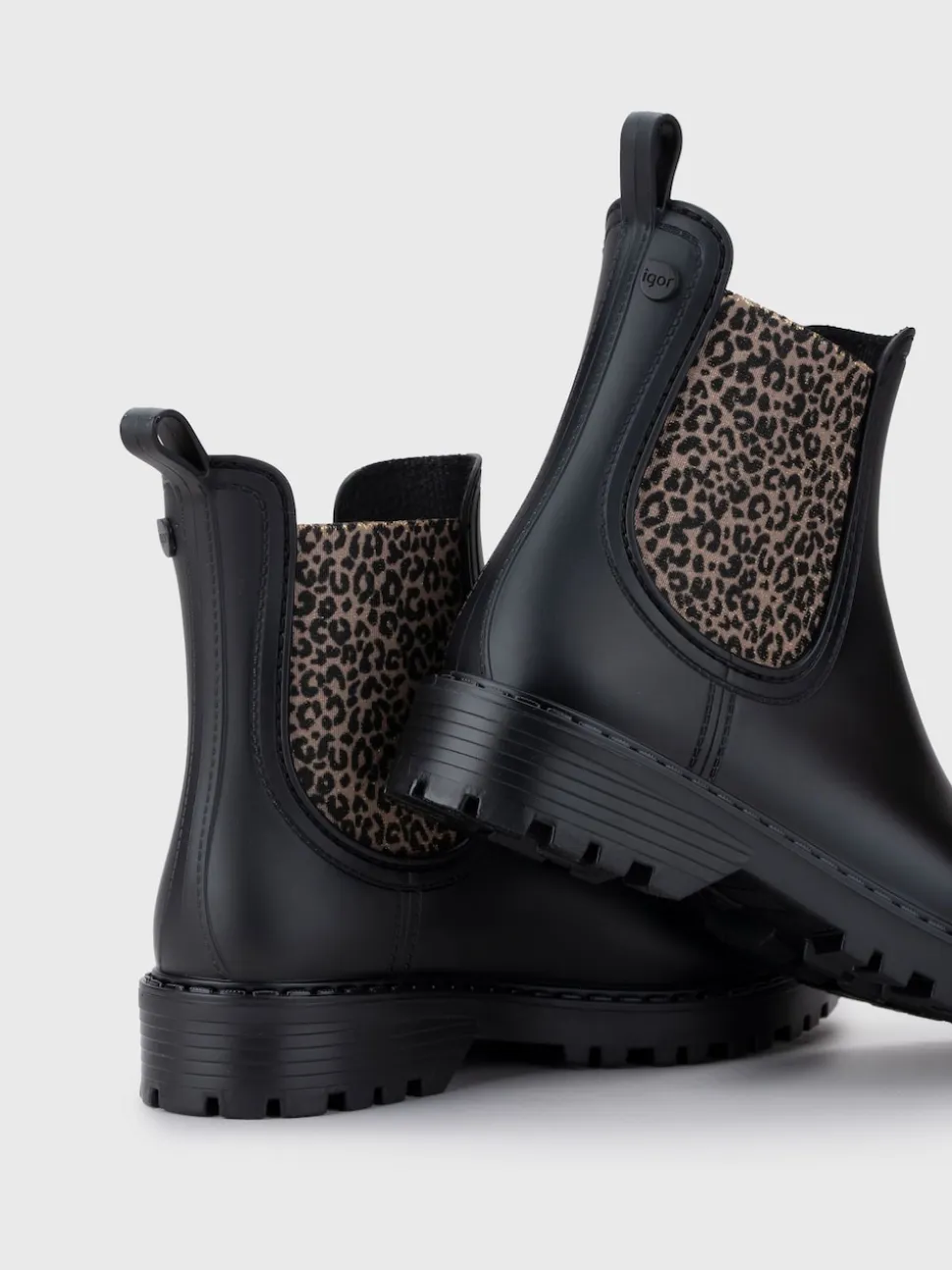 Igor Trak Leo Ankle Black Wellies