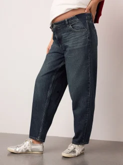 Indigo - Maternity Barrel Denim Jeans