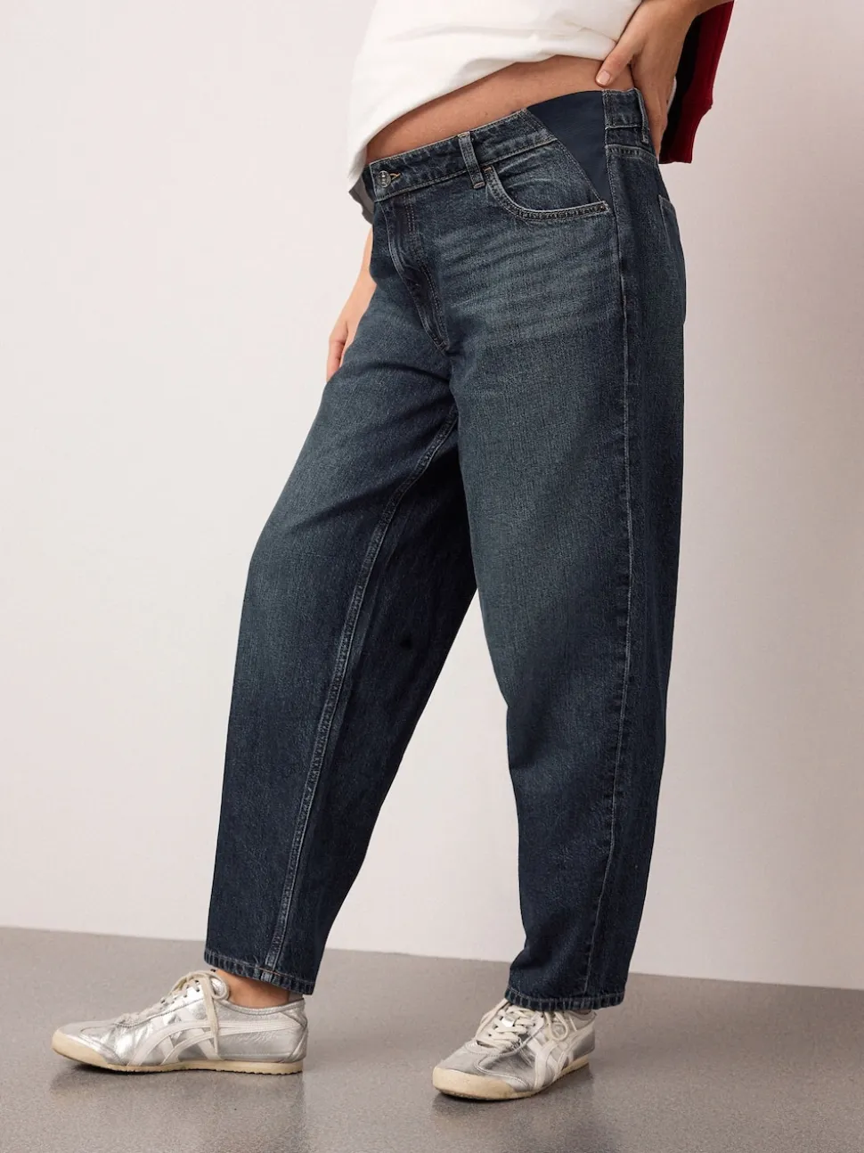 Indigo - Maternity Barrel Denim Jeans