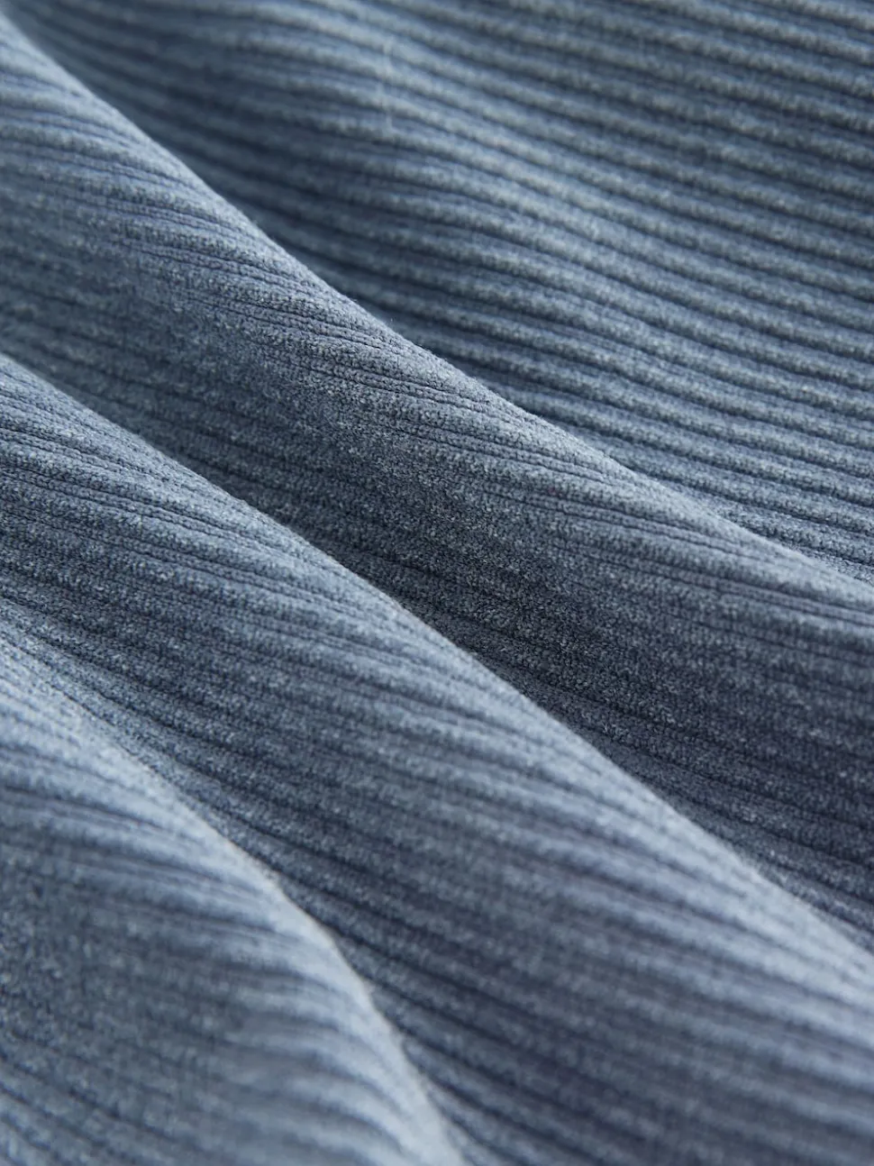 Indigoblauw - Geribbelde fietsshort met hoge taille