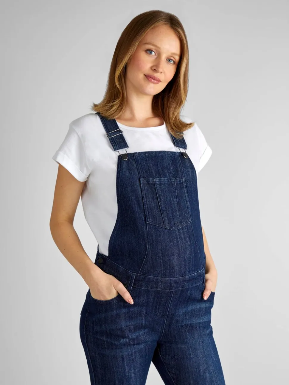 Indigoblauw - JoJo Maman Bébé - Denim tuinbroek