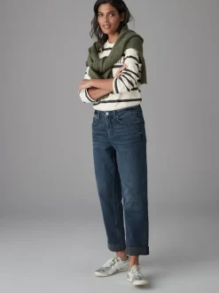 Inktblauw - Boyfriend-jeans