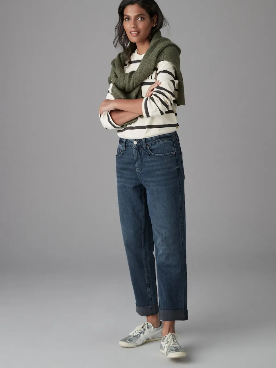 Inktblauw - Boyfriend-jeans