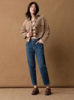 Inktblauw - Mom comfort stretch jeans