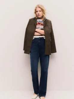 Inktblauw - Straight Leg Jeans