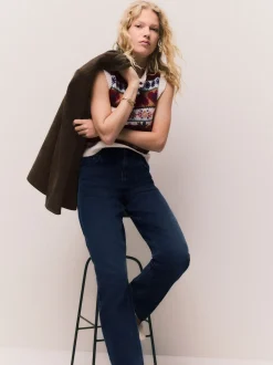 Inktblauw - Straight Leg Jeans