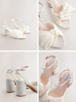 Ivoor - Forever Comfort® Bruiloft Strik Block Bruid hakken Schoenen