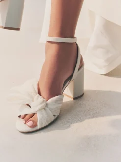 Ivoor - Forever Comfort® Bruiloft Strik Block Bruid hakken Schoenen