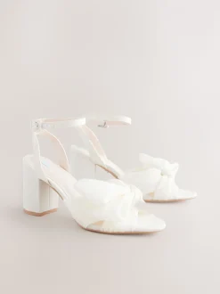 Ivoor - Forever Comfort® Bruiloft Strik Block Bruid hakken Schoenen