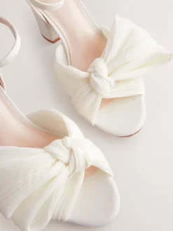 Ivoor - Forever Comfort® Bruiloft Strik Block Bruid hakken Schoenen