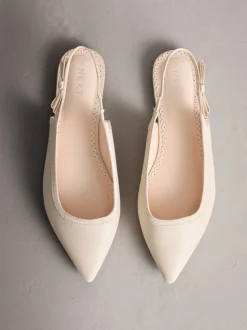 Ivoor - Forever Comfort® Point Toe Bow Back Slingback Flats