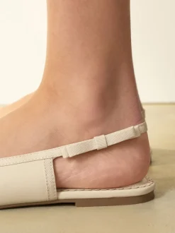 Ivoor - Forever Comfort® Point Toe Bow Back Slingback Flats