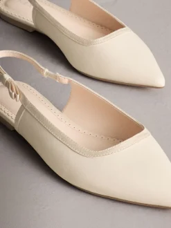 Ivoor - Forever Comfort® Point Toe Bow Back Slingback Flats