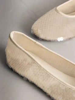 Ivoor - Forever Comfort® Round Toe Sequin Ballerina Flats