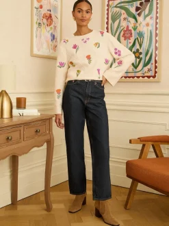 Ivoor - Love & Roses Embroidered Detail Knitted Jumper