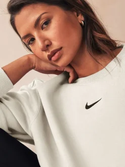 Ivoor - Nike - Oversized fleece sweatshirt met ronde hals