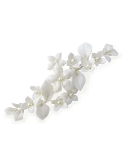 Ivory & Co Snowdrop haarspeld met mooie keramische bloemen