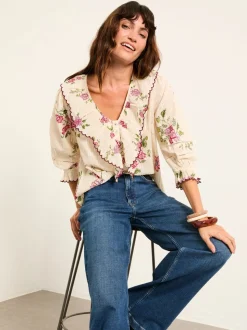Ivory Spring Floral - FatFace Blouse