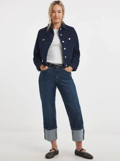 JD Williams Authentic Turn Up Straight Leg Jeans