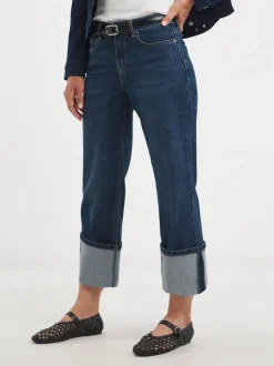 JD Williams Authentic Turn Up Straight Leg Jeans