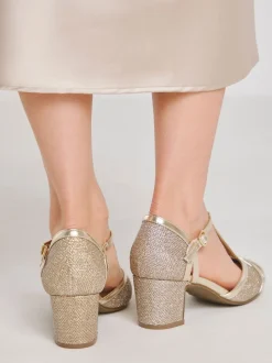 JD Williams Block Heel T-Bar Shoes