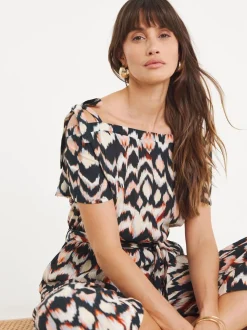 JD Williams Crinkle Tie Strap Jumpsuit