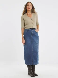 JD Williams Mid Wash 24/7 Denim Maxi Skirt