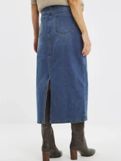 JD Williams Mid Wash 24/7 Denim Maxi Skirt