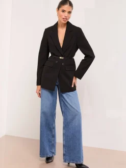 Jet black - Lipsy - Relaxte lange maatsnitblazer