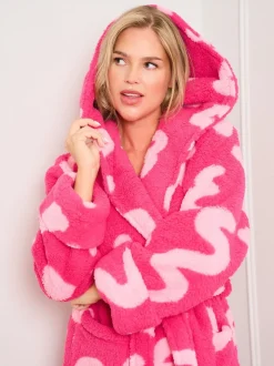 Jim Jam the Label Pink Squiggle Dressing Gown