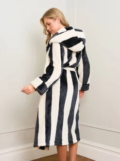 Jim Jam the Label Stripe Black Robe