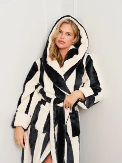 Jim Jam the Label Stripe Black Robe