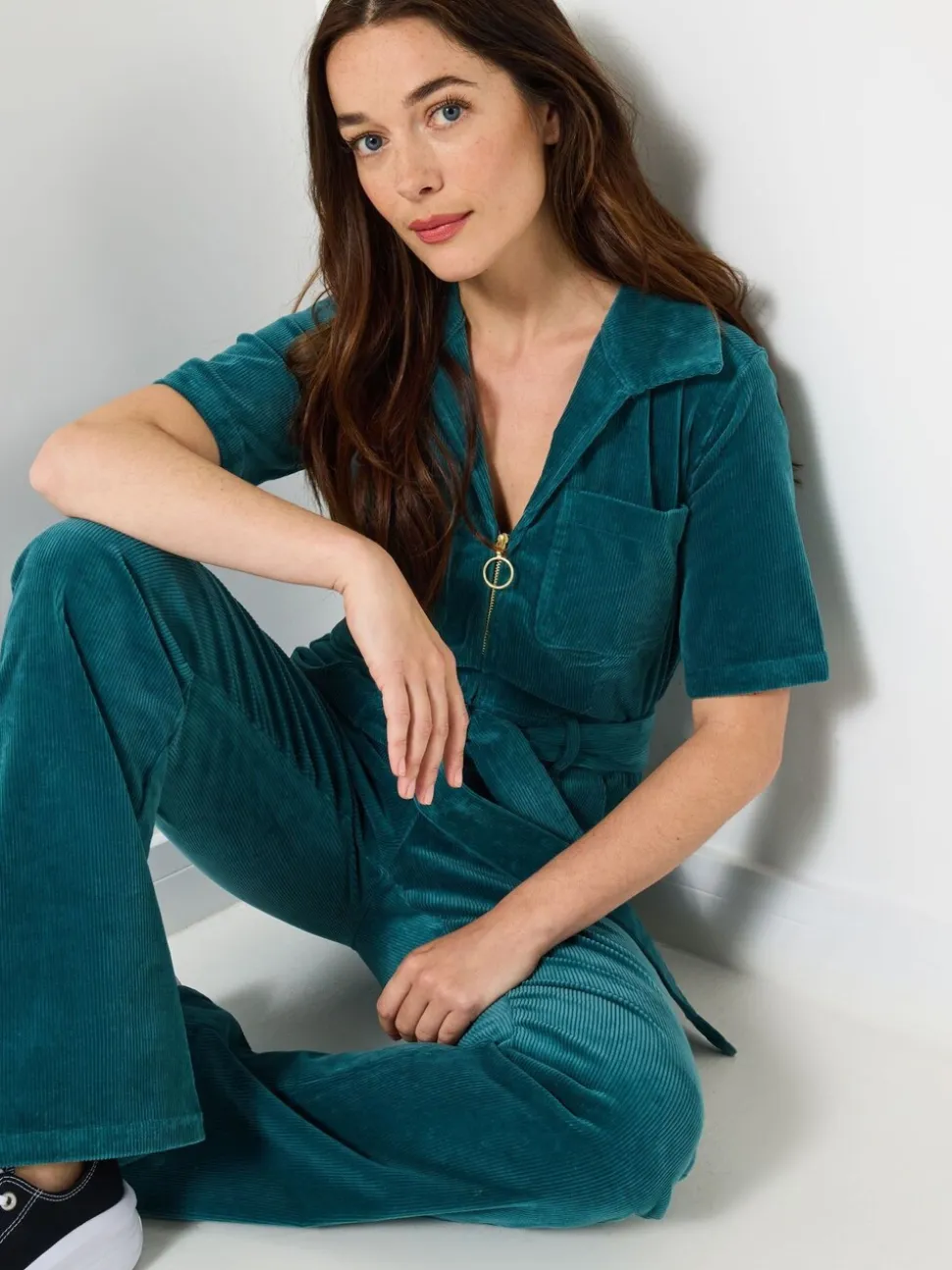 Joe Browns Belted Bootcut Cord Jumpsuit