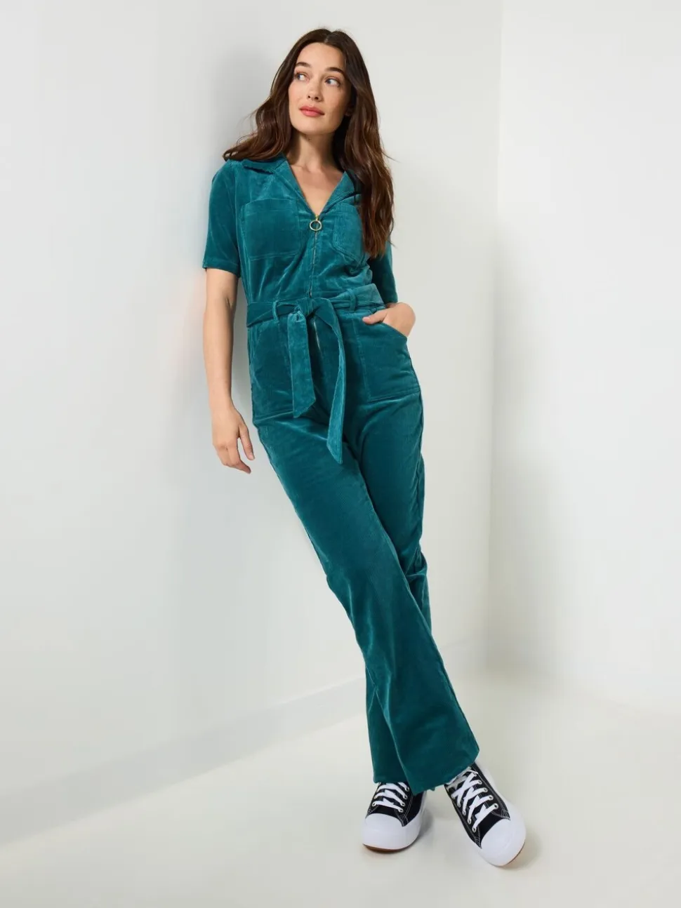 Joe Browns Belted Bootcut Cord Jumpsuit