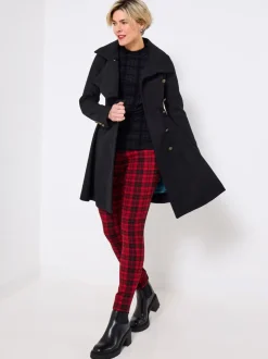 Joe Browns Oversized Collar Black Coat