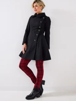 Joe Browns Oversized Collar Black Coat