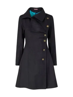 Joe Browns Oversized Collar Black Coat