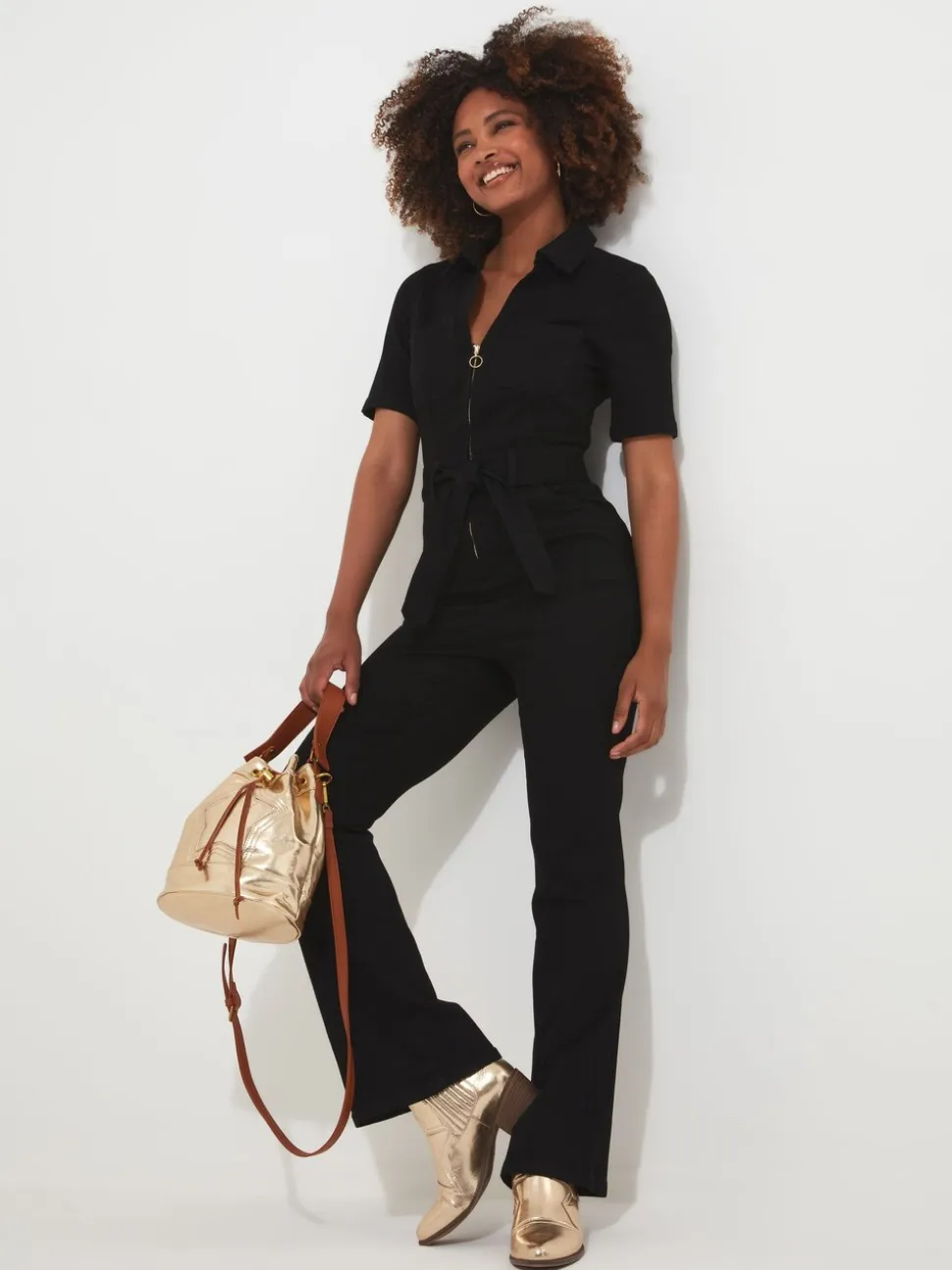 Joe Browns Roxie jumpsuit van denim voor tenger postuur