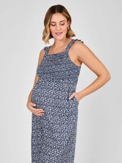 JoJo Maman Bébé - Geplooide zwangerschapsjumpsuit met fijne bloemenprint