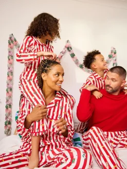 JoJo Maman Bébé gestreepte kerstpyjamaset voor dames