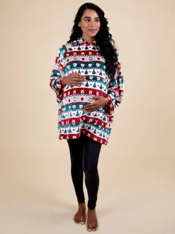 JoJo Maman Bébé kersthoodie met fairisle-motief
